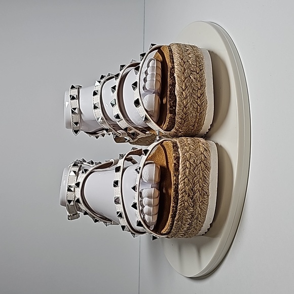 NWOT Steve Madden Kailee Espadrille Wedge Gladiator Platform Sandals White 11 - Picture 4 of 16